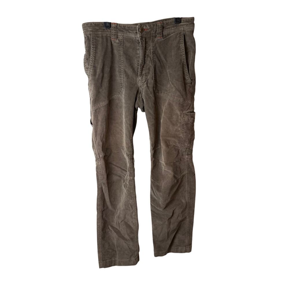 LL Bean Corduroy Utility Pants Brown Carpenter Cargo 30x30 Outdoor Workwear